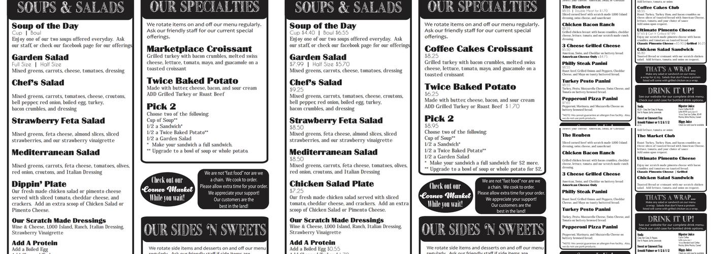 The good news ice cream shop and cafe Menu