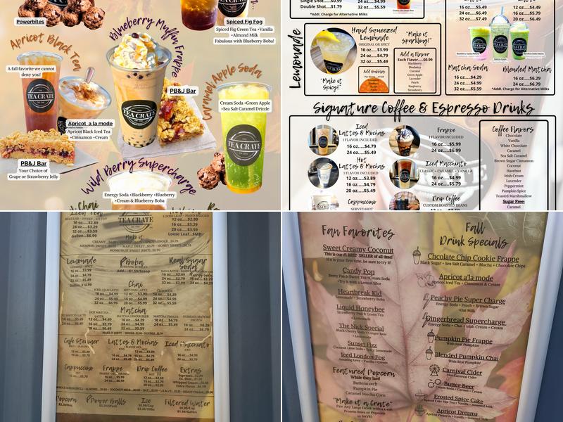 The Tea Crate Menu