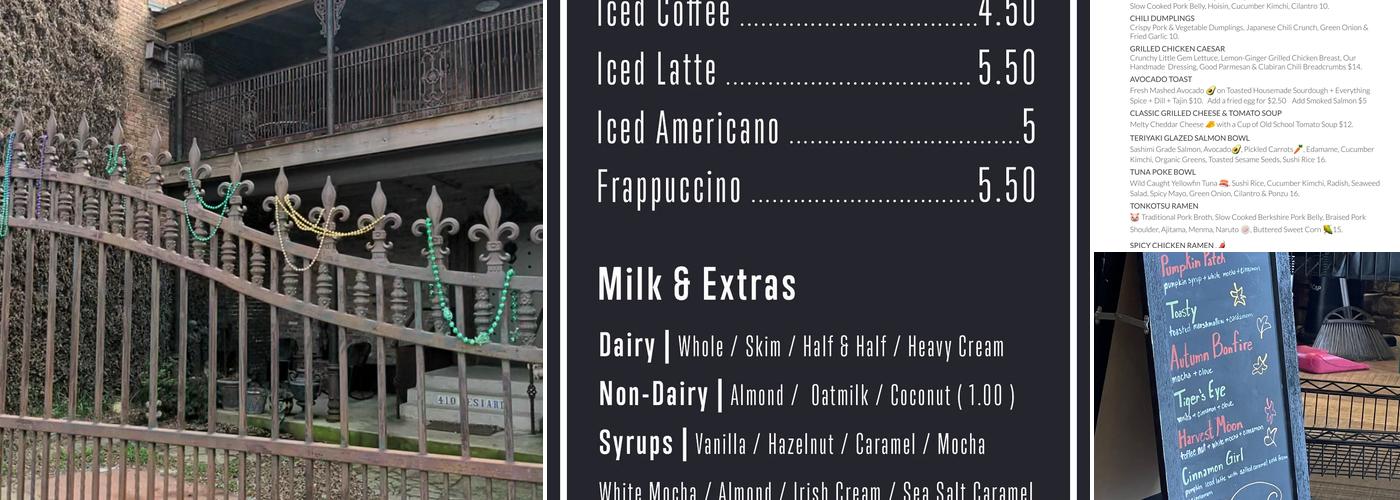 Standard Coffee Co. Menu
