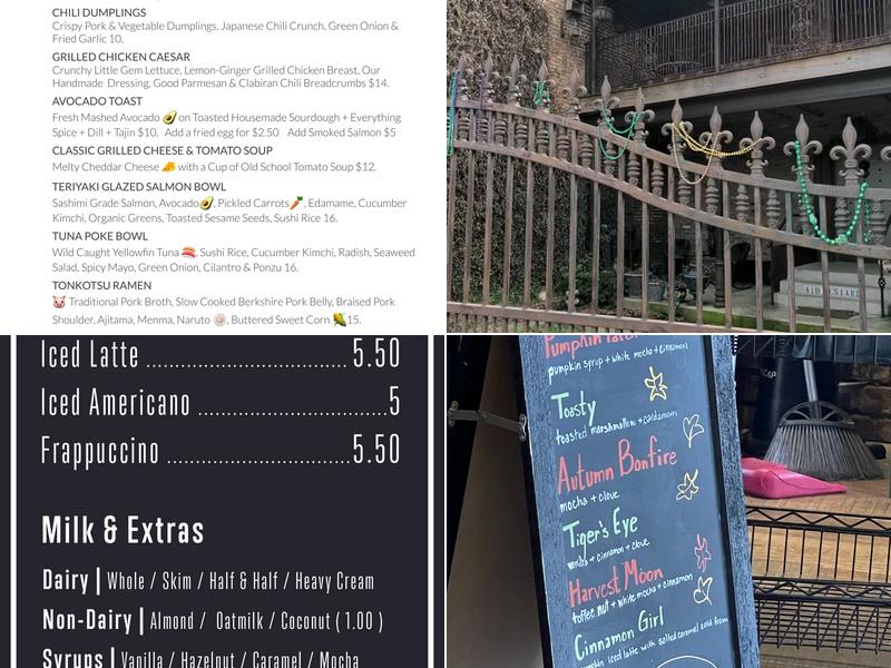 Standard Coffee Co. Menu