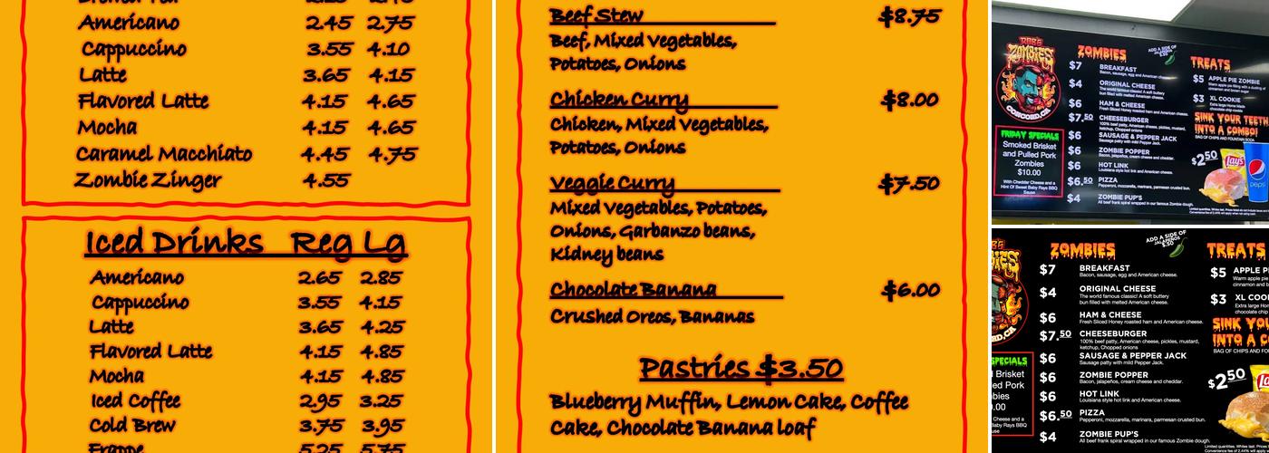 Rob's Zombies Menu