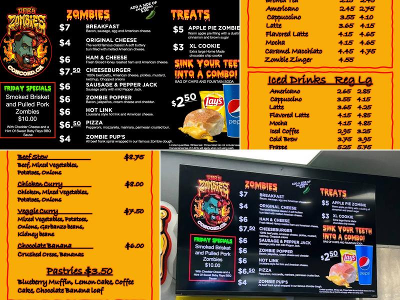 Rob's Zombies Menu
