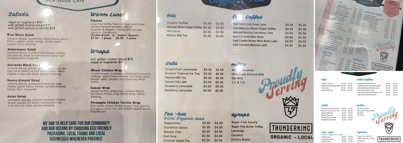 Northside Cafe by Caliente Menu