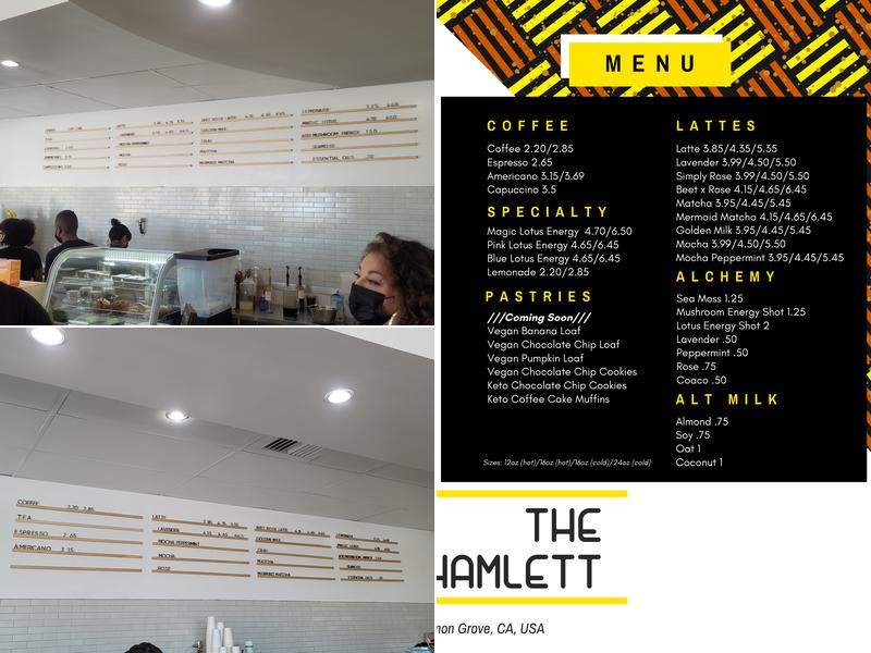 Lemon Grove Coffee Menu