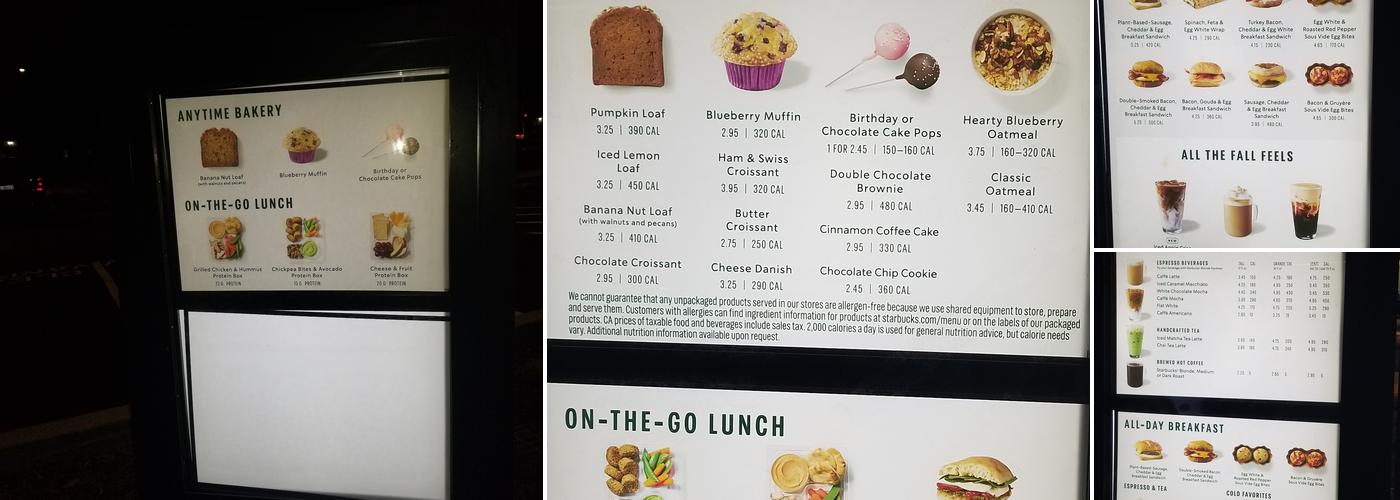 Starbucks Menu