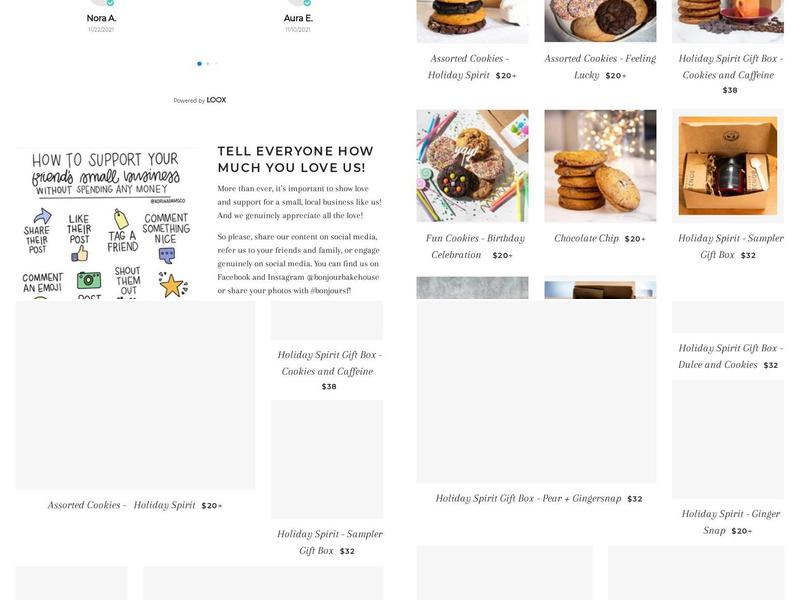 Bonjour Bakehouse Menu