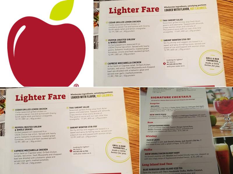 Applebee's Grill + Bar Menu