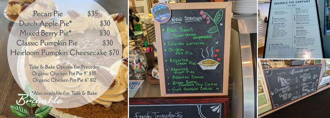 Bramble Pie Company Menu