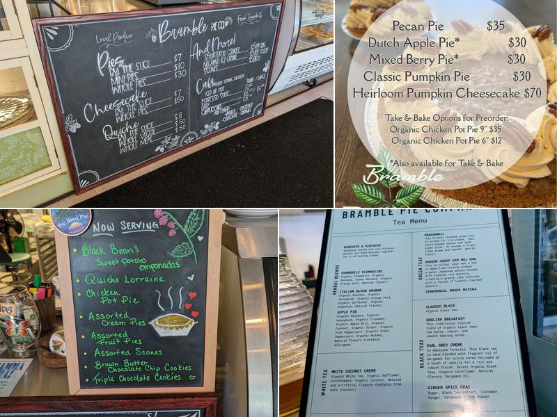 Bramble Pie Company Menu