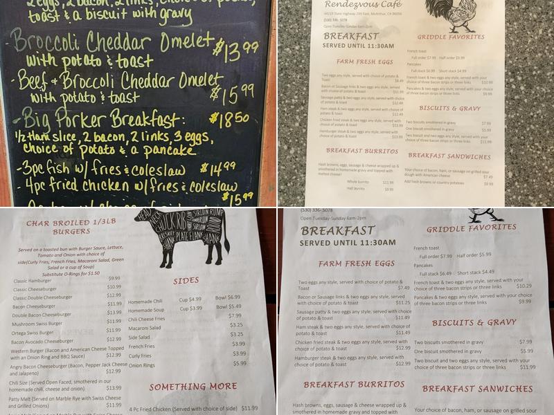 Annie's Rendezvous Café Menu
