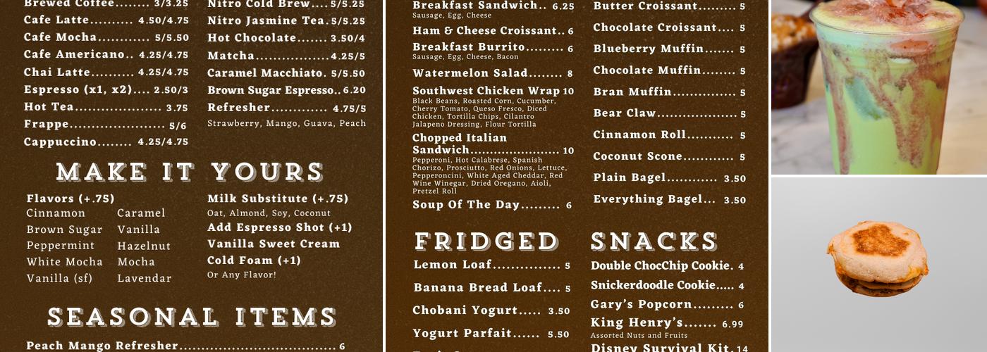 Common Grounds Cafe Menu