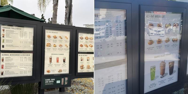 Starbucks Menu