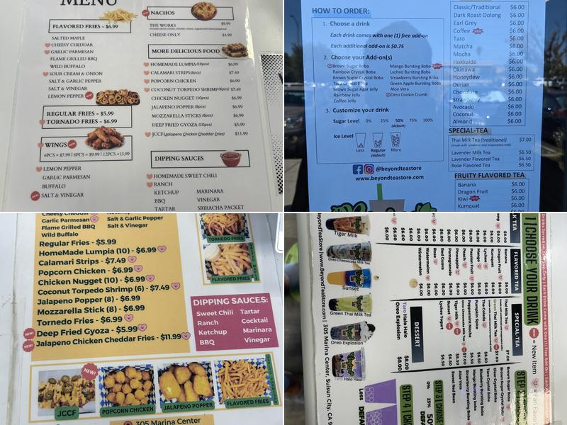 Beyond Tea Menu