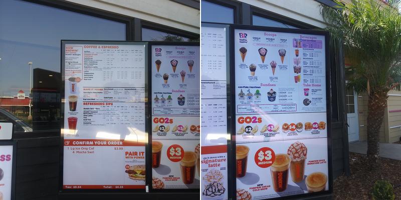 Dunkin' Menu