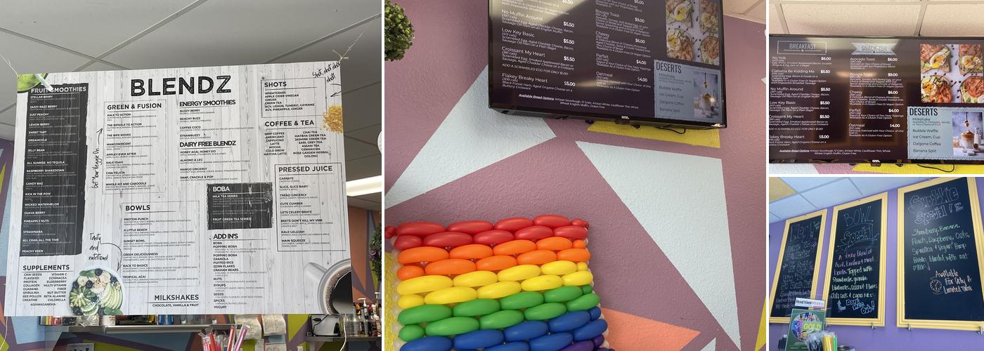 Blendz Juice Bar Menu