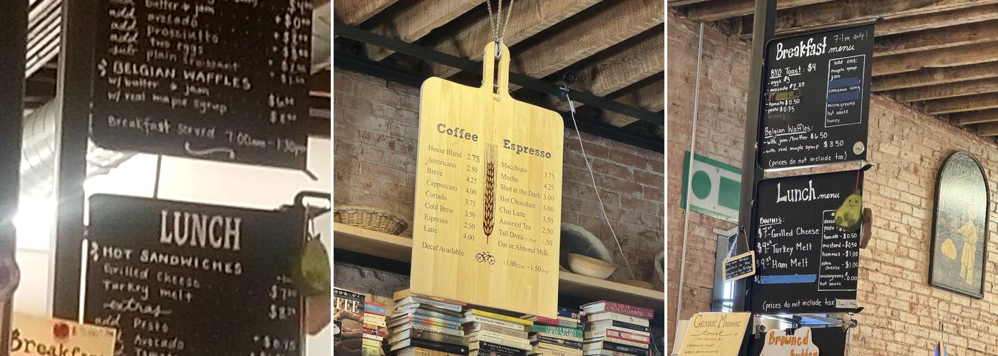 Bread Menu