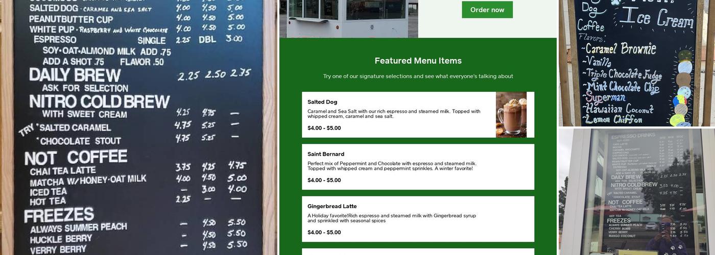 Early Dog Coffee Menu