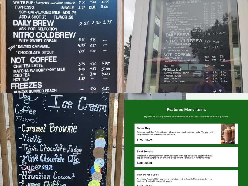 Early Dog Coffee Menu