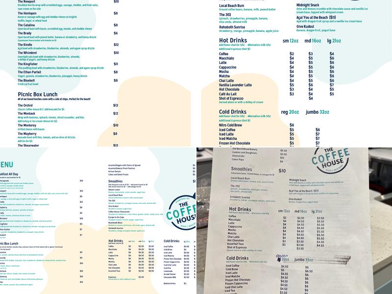The Coffee House Powered by Schell Brothers Menu