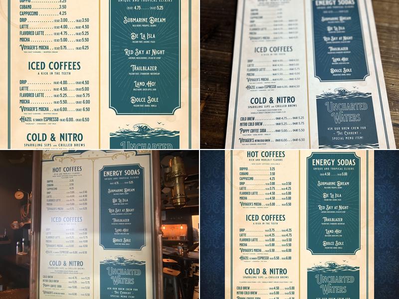 Nautilus Coffee Co Menu