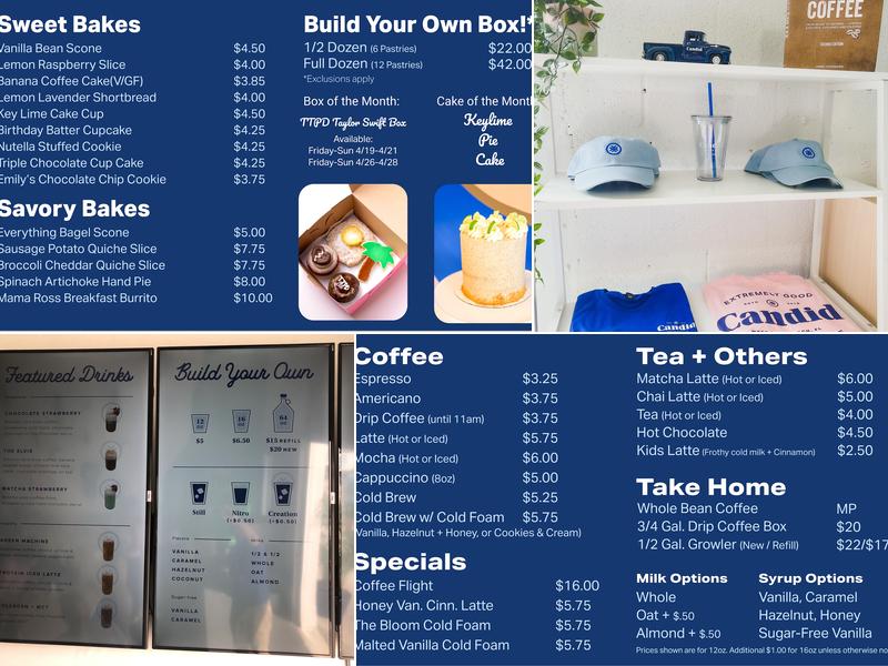 Candid Coffee Menu
