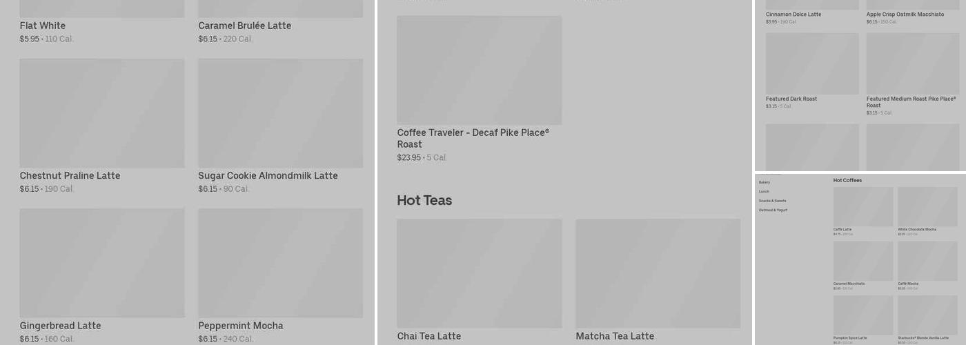 Starbucks Menu