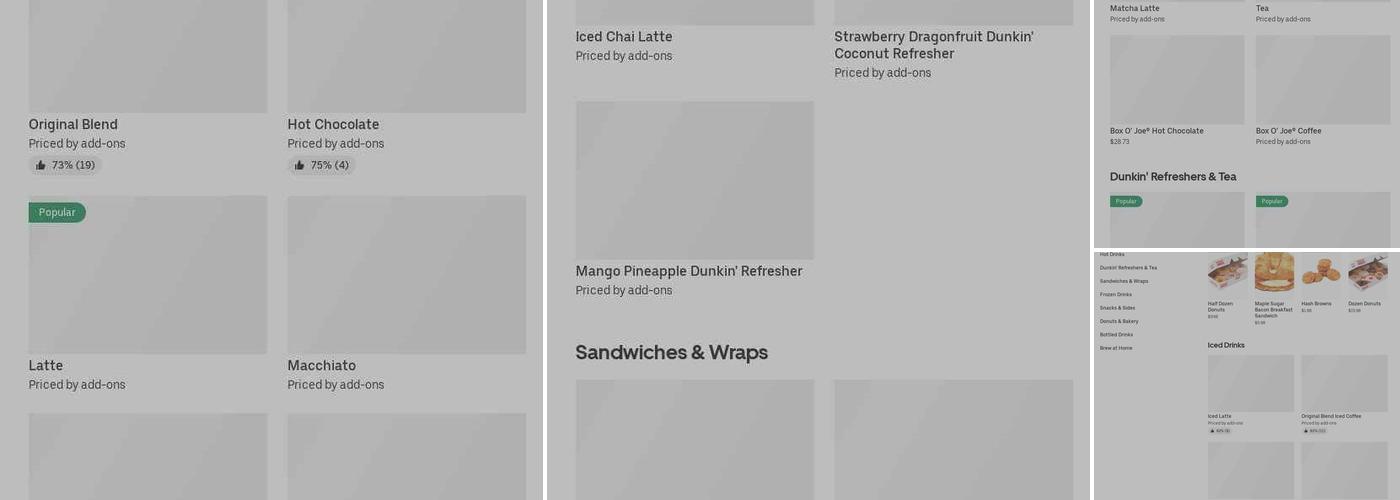 Dunkin' Menu