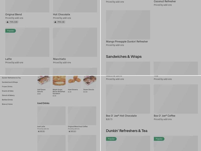 Dunkin' Menu