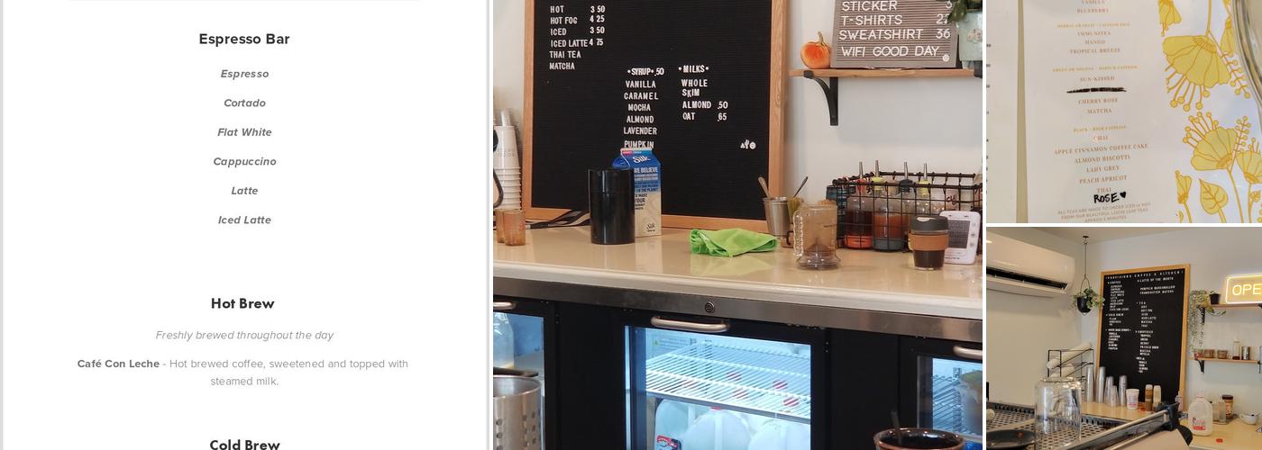 Provisions Coffee & Kitchen Menu