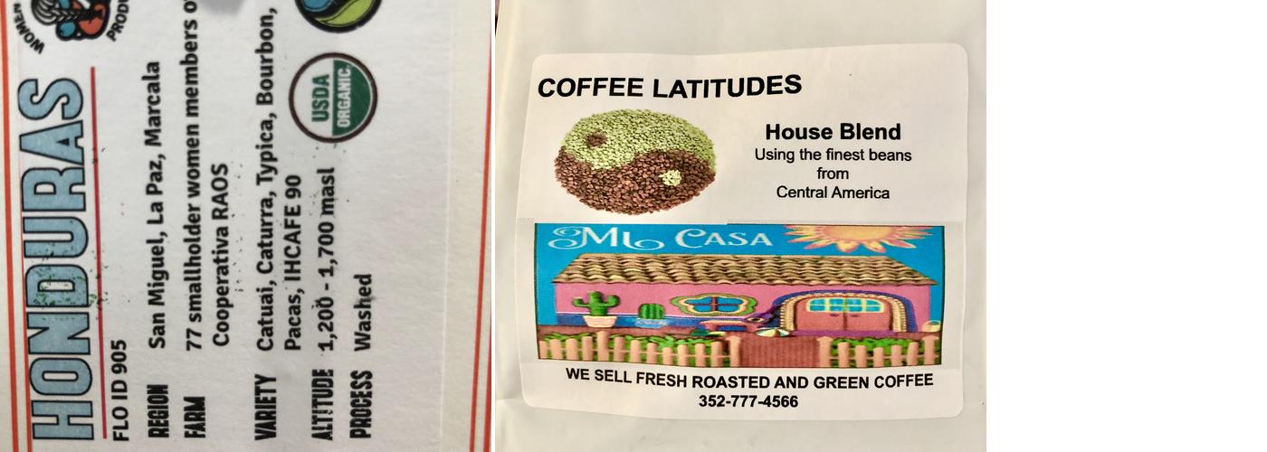 Coffee Latitudes Roasting Menu