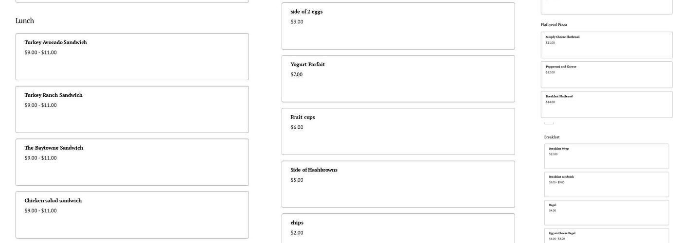 Charlie's Café at Baytowne Wharf Menu