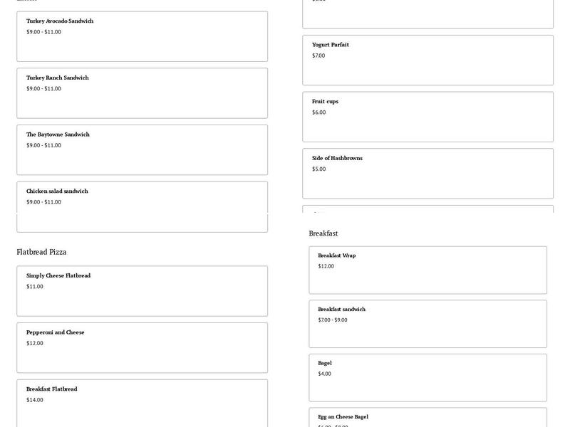 Charlie's Café at Baytowne Wharf Menu