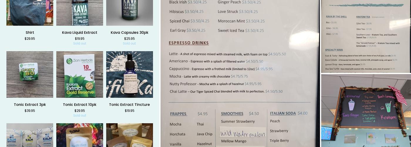 Pacific Kava Bar Menu