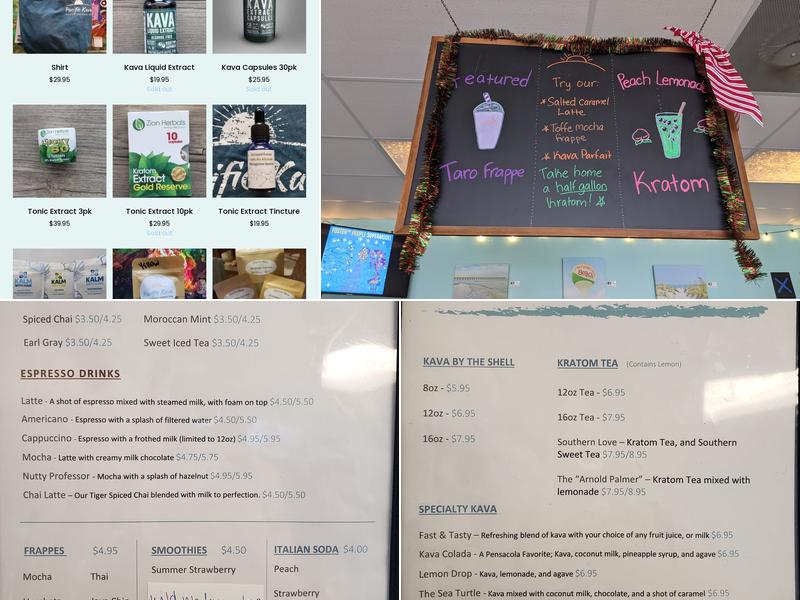 Pacific Kava Bar Menu