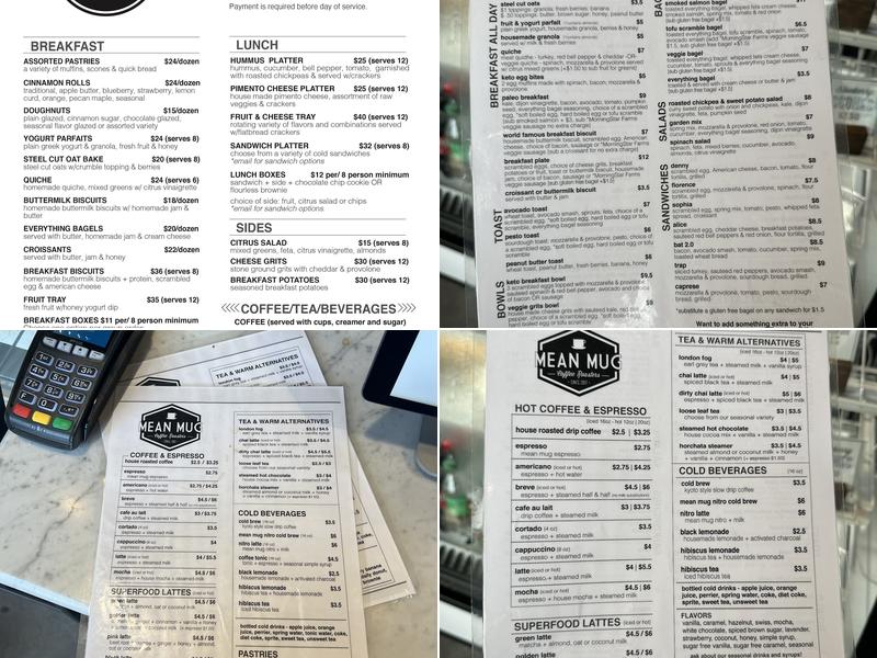 Mean Mug Coffeehouse Hamilton Place Menu