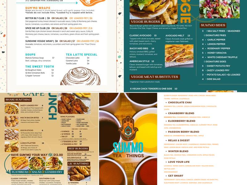 Sum'mo Tea Cafe Menu