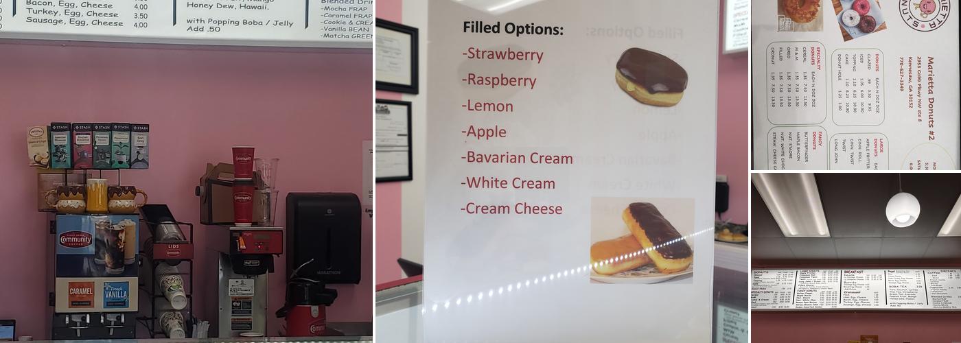 Marietta Donuts #2 Menu