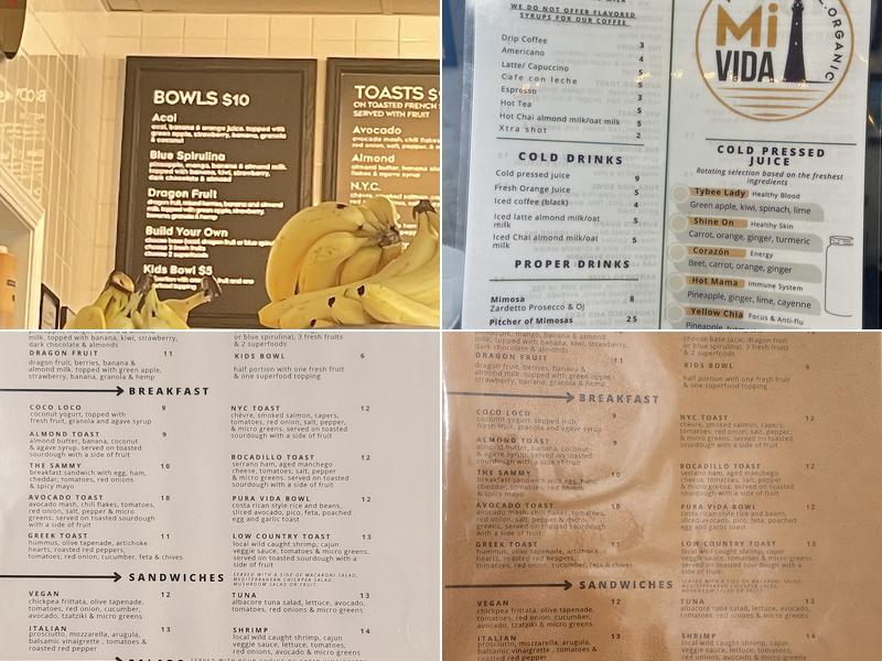 Mi Vida Menu