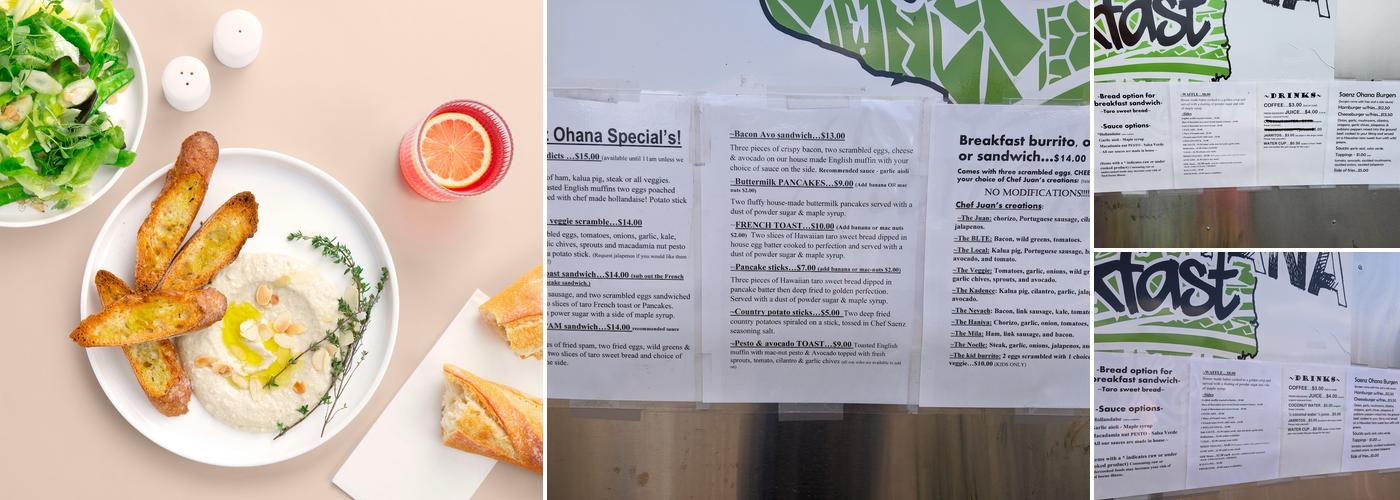 Saenz Ohana Breakfast Menu