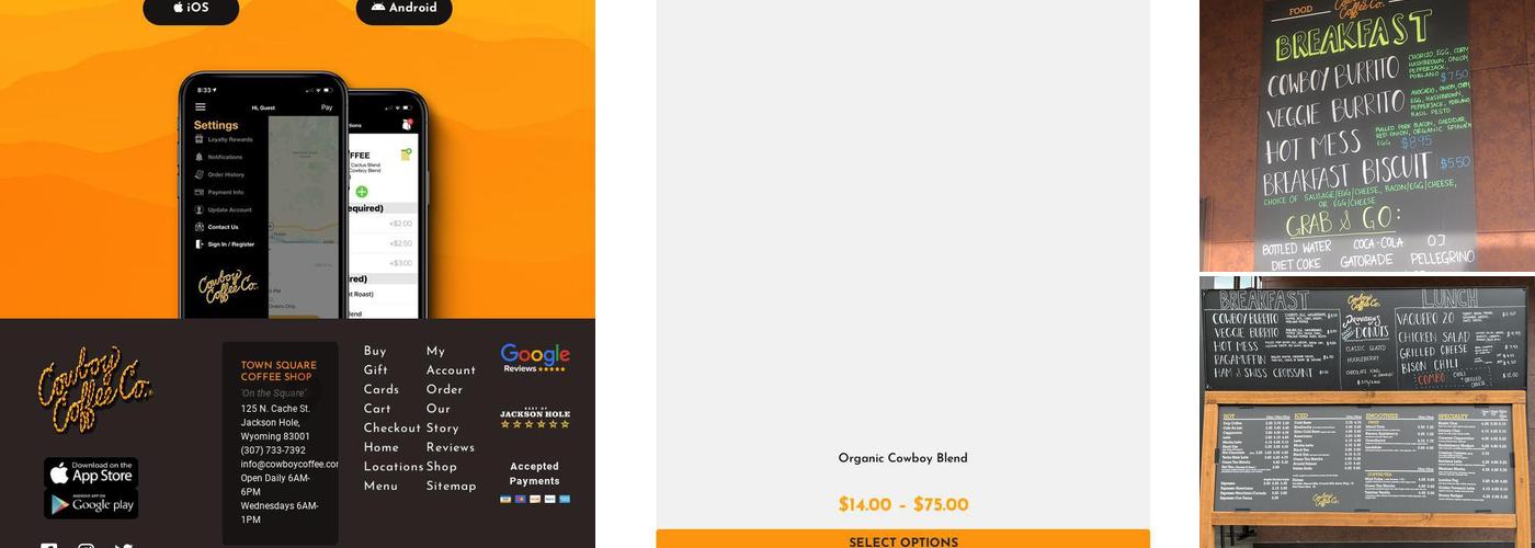 Cowboy Coffee Co. Drive-Thru Menu