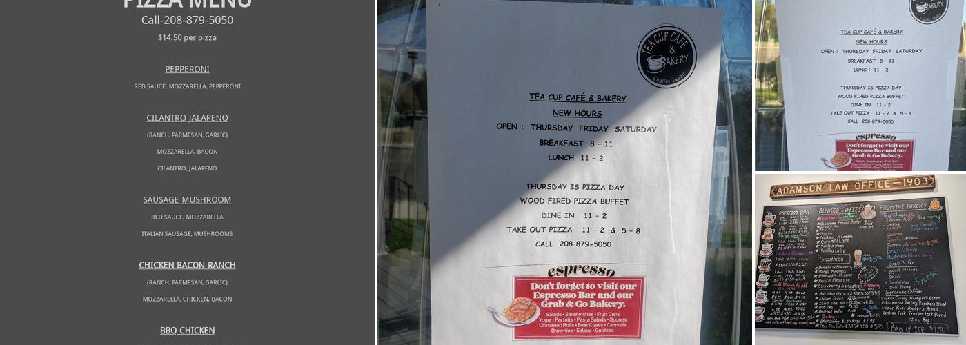 Tea Cup Café & Bakery Menu