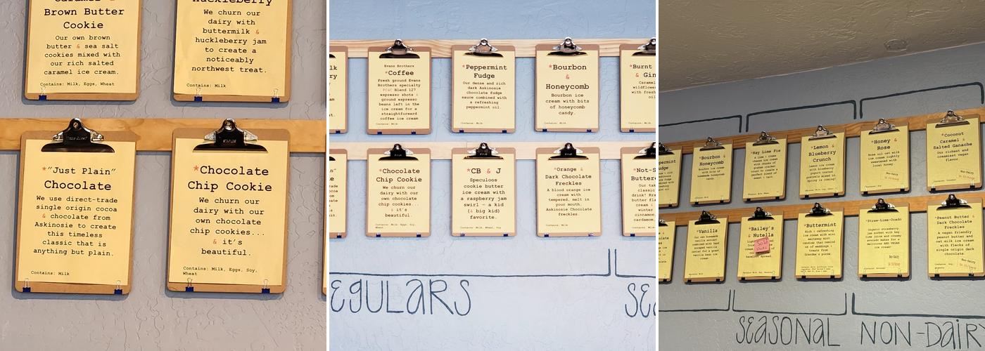 Panhandle Cone & Coffee Menu