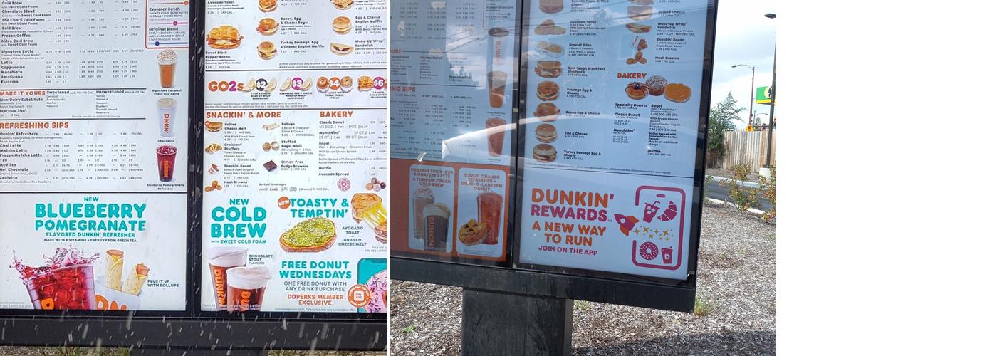 Dunkin' Menu