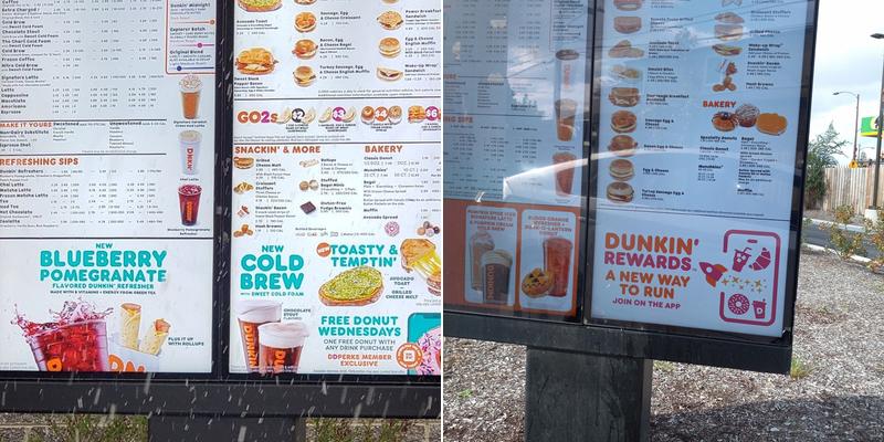 Dunkin' Menu