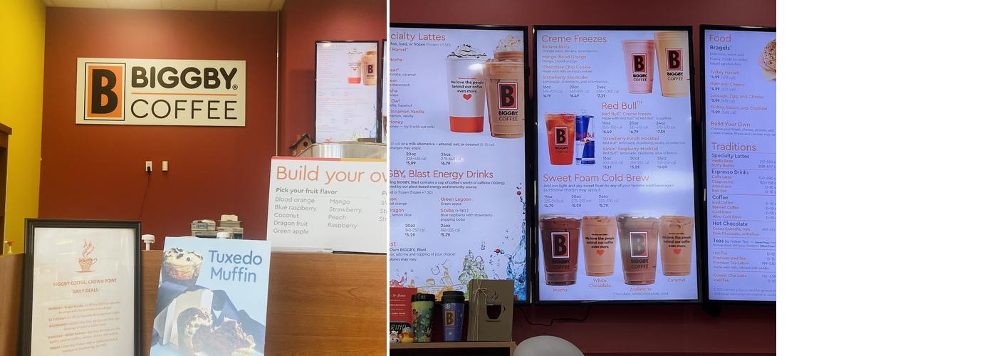 Biggby coffee Menu