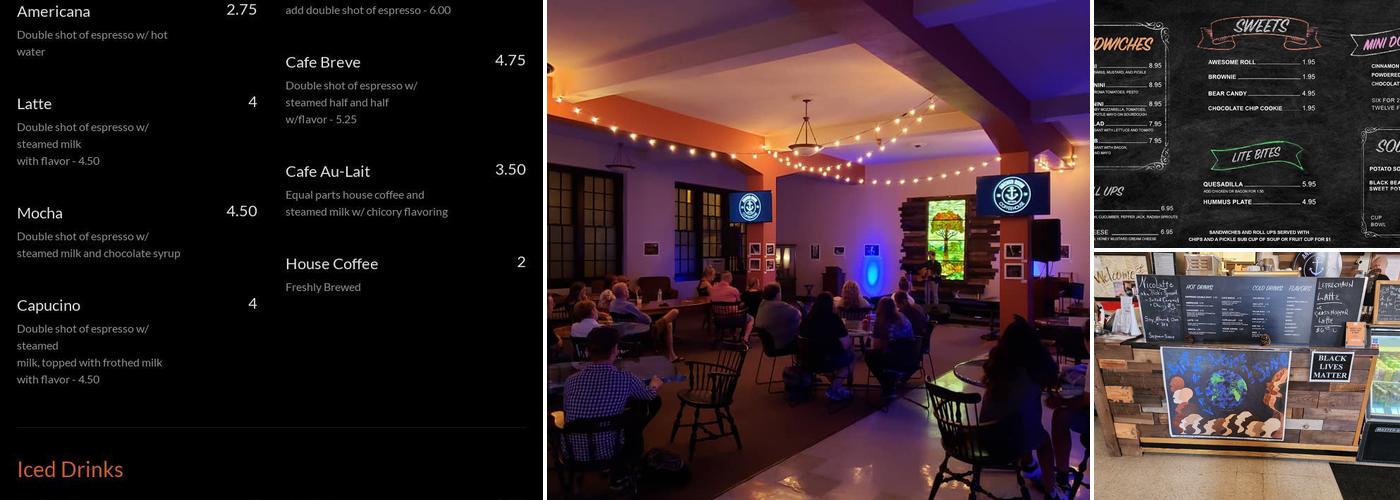 Anchor Room Coffeehouse Menu