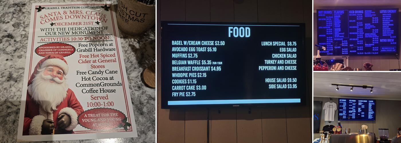 Common Grounds Coffeehouse Menu