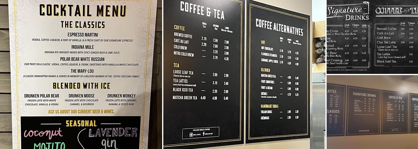Coffee Crossing Menu