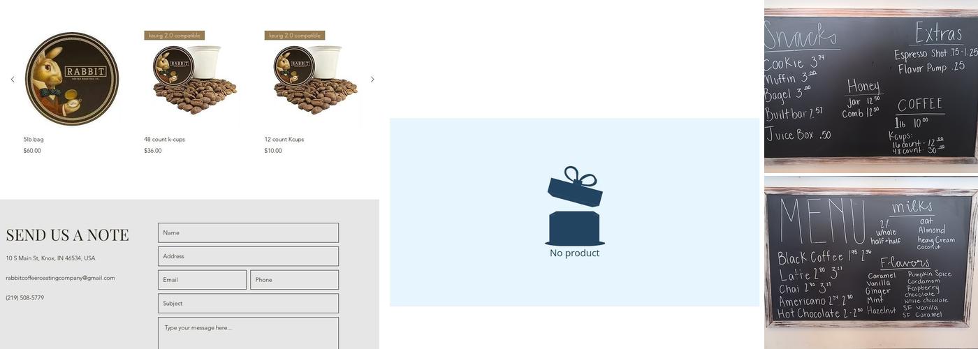 Rabbit Coffee Roasting Co. Menu