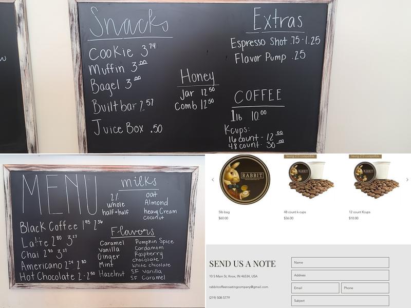 Rabbit Coffee Roasting Co. Menu